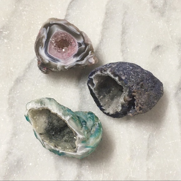 Geode Crystal Set Bundle Pink Purple Green